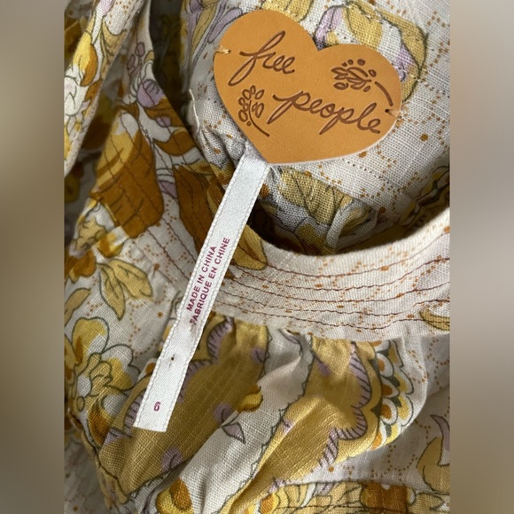 Free People Vintage y2k dress Empire waist eyelet hem raw edges - Picture 8 of 10